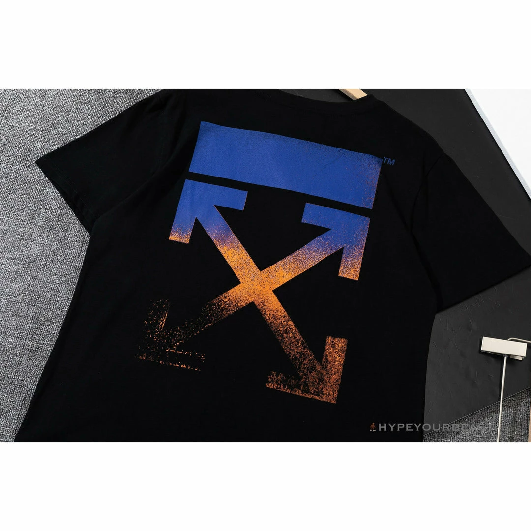 Hypeyourbeast OFF-WHITE Gradient Classic Cross Arrow Tee Shirt 'BLACK' 8 Hypeyourbeast OFF-WHITE Gradient Classic Cross Arrow Tee Shirt 'BLACK'