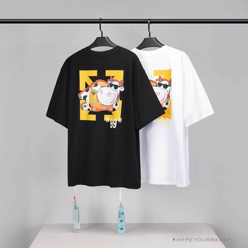 Hypeyourbeast T-Shirts OFF-WHITE Hawaiian Cow Arrow Tee Shirt "WHITE' 12 Hypeyourbeast T-Shirts OFF-WHITE Hawaiian Cow Arrow Tee Shirt "WHITE'