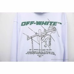 Hypeyourbeast OFF-WHITE Hand-Painted Utility Pole Worker Hoodie 'WHITE'