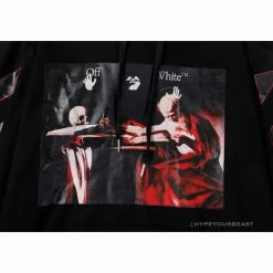 Hypeyourbeast OFF-WHITE Skull And Writing Hoodie 'BLACK' Hoodies & Jackets