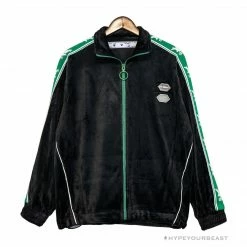 Hypeyourbeast OFF-WHITE Side Webbing Casual Green Letter Hoodie