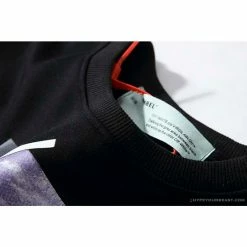 Hypeyourbeast OFF-WHITE Classic Wave Oil Painting Cotton Terry Long Sleeve Shirt 'BLACK' Shirts 17 Hypeyourbeast OFF-WHITE Classic Wave Oil Painting Cotton Terry Long Sleeve Shirt 'BLACK' Shirts