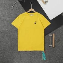 Hypeyourbeast OFF-WHITE Spray Paint Arrow Tee Shirt'YELLOW'