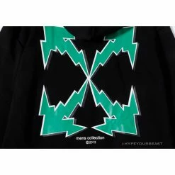 Hypeyourbeast Hoodies & Jackets OFF-WHITE Green Arrow Hoodie 'BLACK'