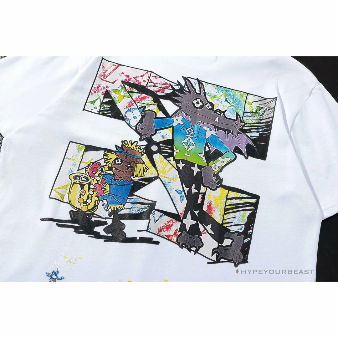 Hypeyourbeast OFF-WHITE LV Pattern Cartoon Series Tee Shirt 'WHITE' T-Shirts 6 Hypeyourbeast OFF-WHITE LV Pattern Cartoon Series Tee Shirt 'WHITE' T-Shirts
