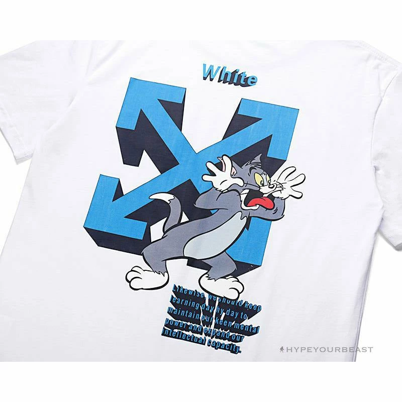 Hypeyourbeast OFF-WHITE Tom And Jerry Loose Tee Shirt 'WHITE' T-Shirts 8 Hypeyourbeast OFF-WHITE Tom And Jerry Loose Tee Shirt 'WHITE' T-Shirts