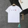 Hypeyourbeast OFF-WHITE Acrylic Hand-Painted Graffiti Pattern Tee Shirt 'WHITE'