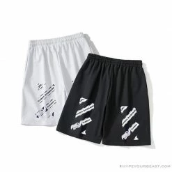Hypeyourbeast OFF-WHITE Cabin Cabbage Shorts 'BLACK' Pants 12 Hypeyourbeast OFF-WHITE Cabin Cabbage Shorts 'BLACK' Pants