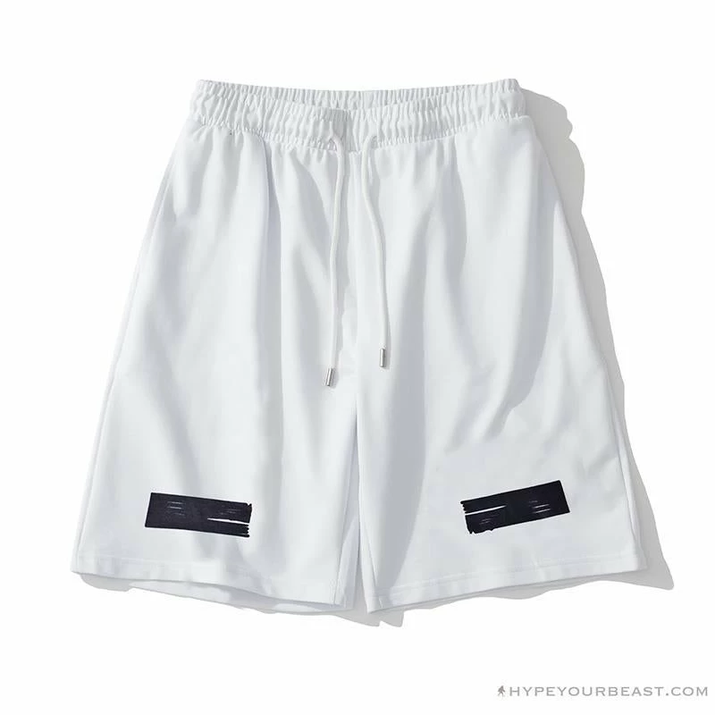Hypeyourbeast OFF-WHITE Classic Seeing Things Shorts 'WHITE' 1 Hypeyourbeast OFF-WHITE Classic Seeing Things Shorts 'WHITE'
