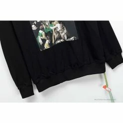 Hypeyourbeast OFF-WHITE New Madonna Painting Cotton Terry Long Sleeve Shirt 'BLACK' Shirts 17 Hypeyourbeast OFF-WHITE New Madonna Painting Cotton Terry Long Sleeve Shirt 'BLACK' Shirts