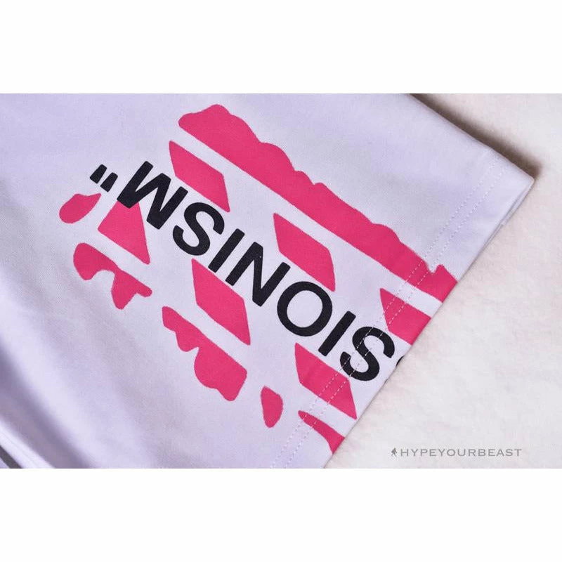 Hypeyourbeast OFF-WHITE 99 X Pink Arrow Shorts 'WHITE' Pants 9 Hypeyourbeast OFF-WHITE 99 X Pink Arrow Shorts 'WHITE' Pants