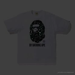 Hypeyourbeast BAPE Starry Sky Camouflage Luminous Great Ape Man Head Tee Shirt 'WHITE' 9 Hypeyourbeast BAPE Starry Sky Camouflage Luminous Great Ape Man Head Tee Shirt 'WHITE'