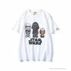 Hypeyourbeast BAPE X Star Wars Collaboration Black Warrior Tee Shirt 'WHITE' Clothes