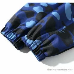 Hypeyourbeast BAPE X RUSSELL ATHLETIC Drawstring Camouflage Sweater 'BLUE' Clothes