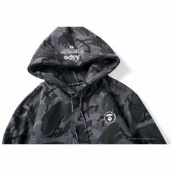 HypeYourBeast Bape Camo Hoodie Black Camouflage Clothes