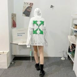 HypeYourBeast Off-White Green Hoodie - White Hoodies & Jackets