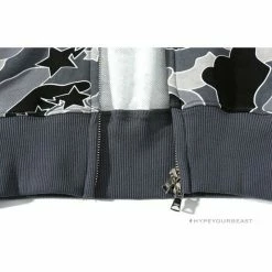 Hypeyourbeast BAPE Shark Head STA Star Camouflage Hoodie 'BLACK'