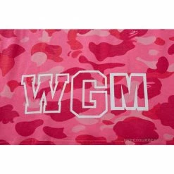 Hypeyourbeast BAPE Pink Camouflage Shark Head Fake Zipper Tee Shirt