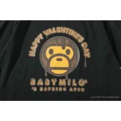Hypeyourbeast BAPE Baby Milo Valentine's Day Chocolate Tee Shirt 'BLACK'