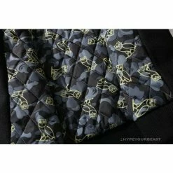 Hypeyourbeast BAPE OVO Patchwork Baseball Owl Jacket Clothes