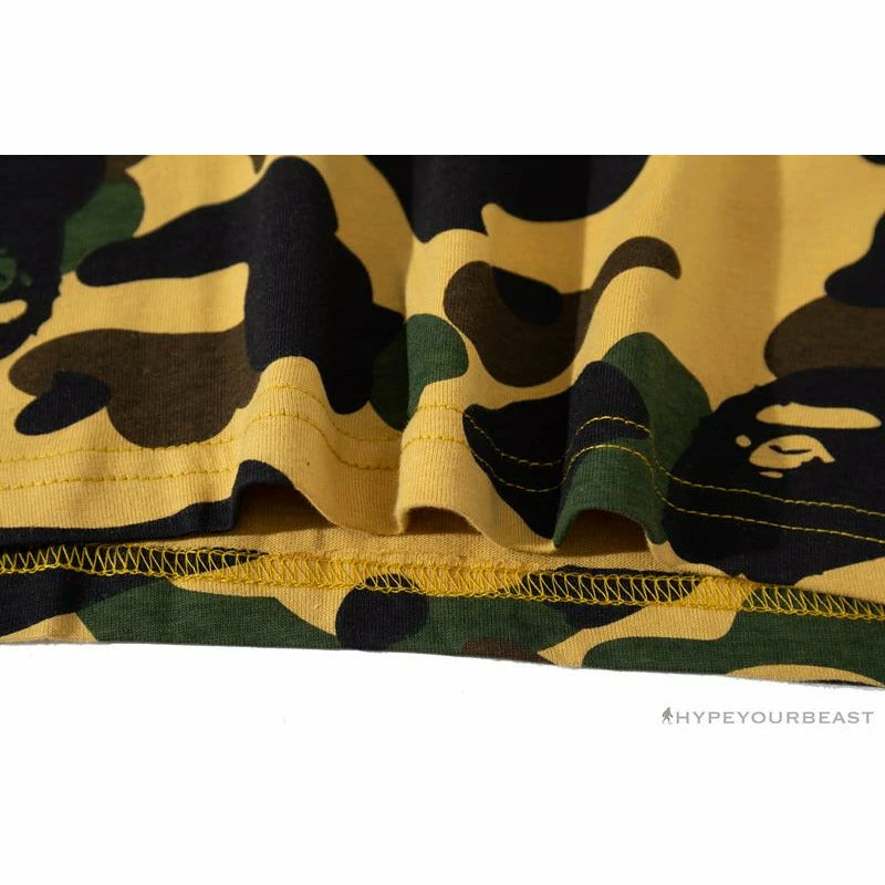 Hypeyourbeast Clothes BAPE KIDS Elbow Hug Gorilla Camouflage Tee Shirt 'YELLOW' 8 Hypeyourbeast Clothes BAPE KIDS Elbow Hug Gorilla Camouflage Tee Shirt 'YELLOW'