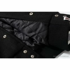 Hypeyourbeast BAPE Embroidered STA Star Stitched Woolen Baseball Jacket 'BLACK'