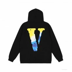HypeYourBeast Vlone Hoodie Blue Yellow Logo (Black)