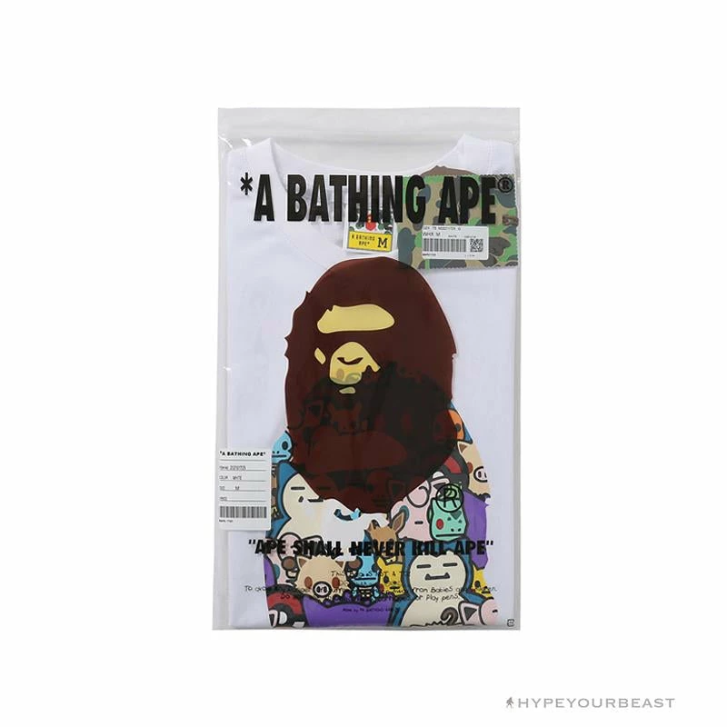 Hypeyourbeast BAPE Pokémon Co-branded Ape Head Tee Shirt 'WHITE' 4 Hypeyourbeast BAPE Pokémon Co-branded Ape Head Tee Shirt 'WHITE'