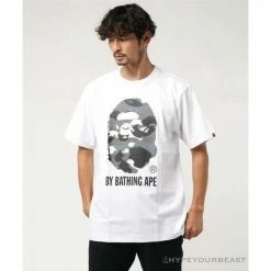 Hypeyourbeast BAPE Luminous Spots Camouflage Great Ape Man Black Head Cotton Short Sleeve Tee Shirt 'WHITE' Clothes 6 Hypeyourbeast BAPE Luminous Spots Camouflage Great Ape Man Black Head Cotton Short Sleeve Tee Shirt 'WHITE' Clothes