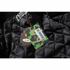 Hypeyourbeast BAPE Embroidered STA Star Stitched Woolen Baseball Jacket 'BLACK'