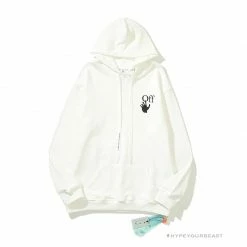 HypeYourBeast Off White Hoodie Skull White Hoodies & Jackets