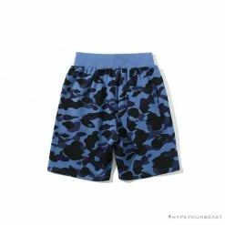 Hypeyourbeast BAPE X READYMADE Tiger Head Foam Camouflage Shorts 'BLUE' Clothes