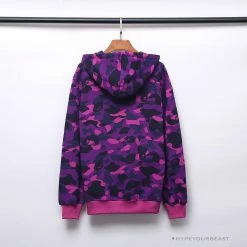 Hypeyourbeast BAPE X Bathing Ape Head Camouflage Hoodie 'PURPLE'