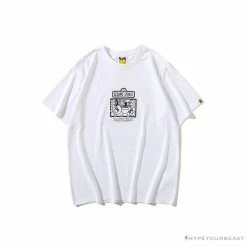 Hypeyourbeast BAPE Baby Milo Sesame Street Plain Tee Shirt 'WHITE' Clothes