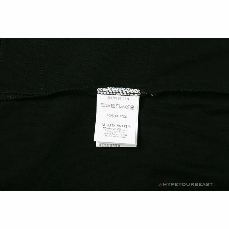 Hypeyourbeast Clothes BAPE Green Ape Head Blue Storm Tee Shirt 'BLACK' 10 Hypeyourbeast Clothes BAPE Green Ape Head Blue Storm Tee Shirt 'BLACK'