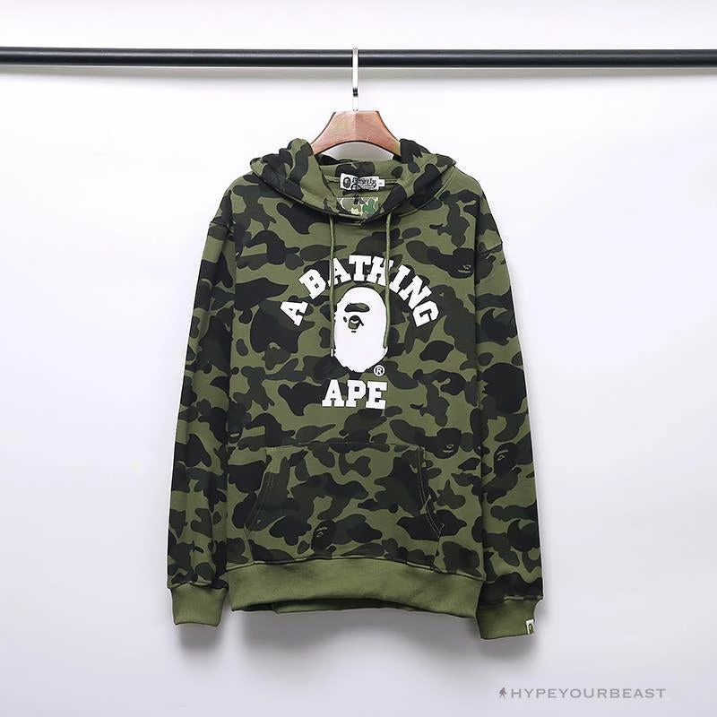 Hypeyourbeast Clothes BAPE X Bathing Ape Head Camouflage Hoodie 'GREEN' 1 Hypeyourbeast Clothes BAPE X Bathing Ape Head Camouflage Hoodie 'GREEN'