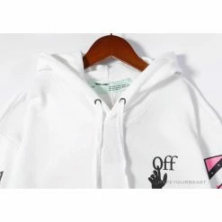 Hypeyourbeast Hoodies & Jackets OFF-WHITE Pink Orange Arrow Hoodie 'WHITE'