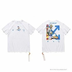 Hypeyourbeast OFF-WHITE Summer Donald Duck Print Tee Shirt 'WHITE'