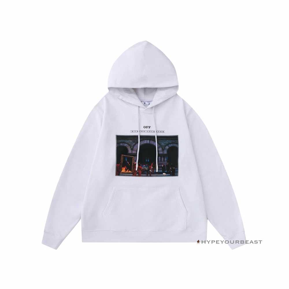 HypeYourBeast Hoodies & Jackets Off White Hoodie Fighter - White 1 HypeYourBeast Hoodies & Jackets Off White Hoodie Fighter - White