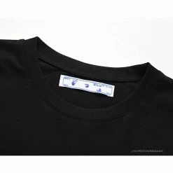 Hypeyourbeast OFF-WHITE Graffiti Letter Doraemon Tee Shirt ' BLACK' T-Shirts