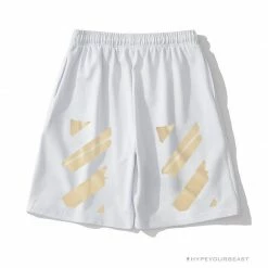 Hypeyourbeast Pants OFF-WHITE Explosive Strip Basic Arrow Shorts 'WHITE' 15 Hypeyourbeast Pants OFF-WHITE Explosive Strip Basic Arrow Shorts 'WHITE'