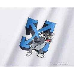 Hypeyourbeast OFF-WHITE Tom And Jerry Loose Tee Shirt 'WHITE' T-Shirts 24 Hypeyourbeast OFF-WHITE Tom And Jerry Loose Tee Shirt 'WHITE' T-Shirts