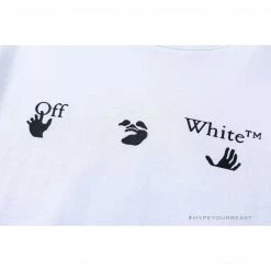 Hypeyourbeast T-Shirts OFF-WHITE Sea Blue Cross Arrow Tee Shirt 'WHITE'