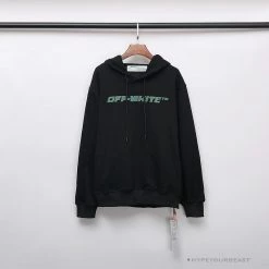 Hypeyourbeast Hoodies & Jackets OFF-WHITE Hand-Painted Utility Pole Worker Hoodie 'BLACK'