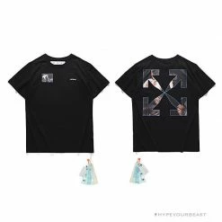 Hypeyourbeast OFF-WHITE New Limited Religious Tee Shirt 'BLACK'