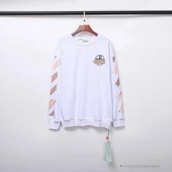 Hypeyourbeast OFF-WHITE Rubber Strip Arrow Long Sleeve Shirt 'WHITE'