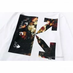 HypeYourBeast Off White Hoodie Jabba Flower - White Hoodies & Jackets