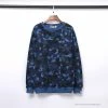 Hypeyourbeast BAPE Classic Ape Head Embroidered Camouflage Long Sleeve Shirt 'BLUE'