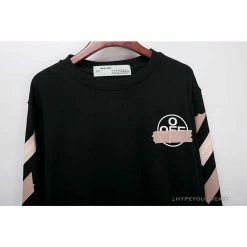 Hypeyourbeast OFF-WHITE Rubber Strip Arrow Hoodie 'BLACK'