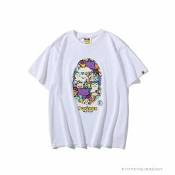 Hypeyourbeast BAPE Pokémon Co-branded Ape Head Tee Shirt'WHITE'